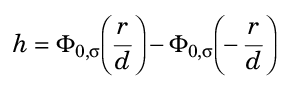 One-dimensinal formula for hit chance